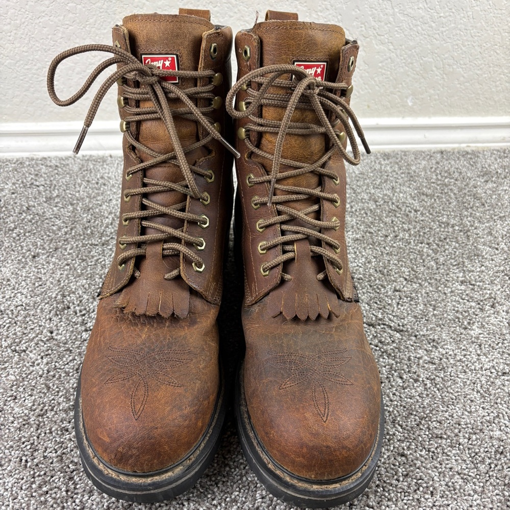 TONY LAMA TW4014 MEN'S 8" WATER BUFFALO WATERPROOF LOGGER WORK BOOT 11.5 EE